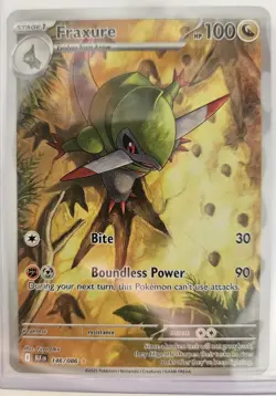 Pokemon TCG Black Bolt Illustration Rare Fraxure 146/086 NM MINTY 🔥 ENGLISH - Image 1