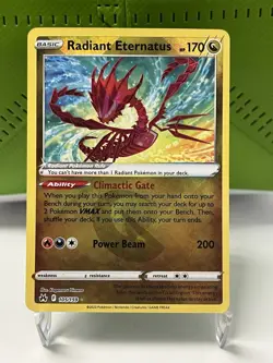 Pokemon TCG 2023 Radiant Eternatus 105/159 Crown Zenith Holo LP/MINT - Image 1