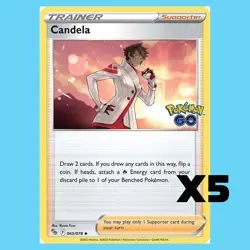 X5 2022 Pokemon Go 065/078 Candela Trainer Cards Pack Fresh - Image 1