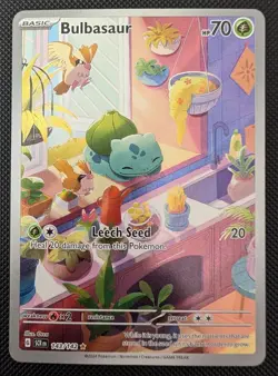 Bulbasaur 143/142 Sv07: Stellar Crown Full Art Illustration Rare NM Pokemon TCG - Image 1