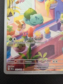 Bulbasaur 143/142 Sv07: Stellar Crown Full Art Illustration Rare NM Pokemon TCG - Image 3
