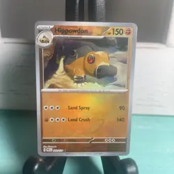 Pokemon TCG Hippowdon Poke Ball Pattern 053/131 Prismatic Evolutions Holo NM - Image 1