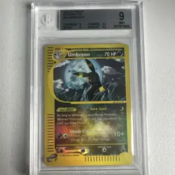 Umbreon Reverse Foil Rare 32/144 Skyridge Beckett 9 WOTC Vintage Pokemon - Image 1