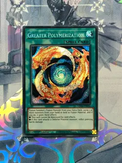 MP22-EN050 Greater Polymerization Prismatic Secret Rare 1st Ed NM YuGiOh TCG - Image 1