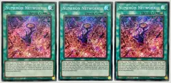 3 x BLAR-EN026 Numeron Network - Secret Rare 1st Edition LP/NM YuGiOh Cards - Image 1