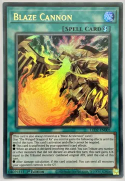 LED7-EN005 Blaze Cannon - Ultra Rare 1st Edition Near Mint YuGiOh Card - Image 1
