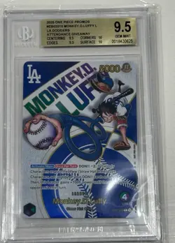 One Piece X Dodgers Night Promo Card Monkey D.Luffy 2025 Beckett Graded BGS 9.5 - Image 1