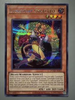 YUGIOH LUNALIGHT GOLD LEO ASIA ENGLISH EDITION DUAD-AE005 SECRET RARE - Image 1