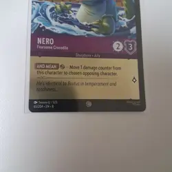 Disney Lorcana Error Misprint Miscut Nero Fearsome Crocodile Cold Foil Card - Image 2