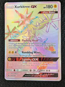 Xurkitree GX 160/156 Ultra Prism Rainbow Rare Pokemon TCG Card - Image 1