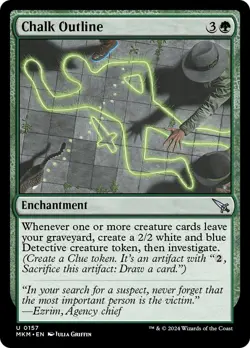 🧙 Chalk Outline U 0175 Foil MKM Murder at Karlov Manor Mtg - Image 1