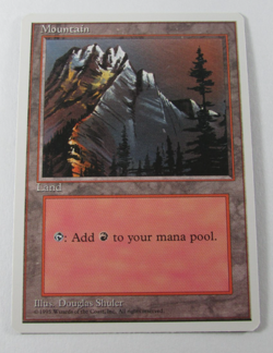MAGIC THE GATHERING 4th EDITION MOUNTAIN LAND NM ENGLISH MTG - Image 1