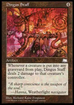 Dingus Staff - Light Play MTG Weatherlight - Image 1