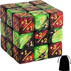 24 Pieces MTG Dice Counter Magic The Gathering Counters +1/+1 Dice Green&red - Image 2