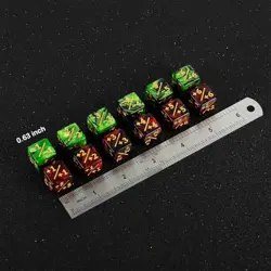 24 Pieces MTG Dice Counter Magic The Gathering Counters +1/+1 Dice Green&red - Image 3