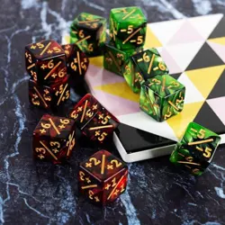 24 Pieces MTG Dice Counter Magic The Gathering Counters +1/+1 Dice Green&red - Image 5