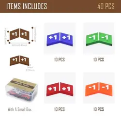 40Pcs Colorful MTG Life Counter Tokens, Magic 40pcs Stat Counters(colorful) - Image 3