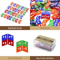40Pcs Colorful MTG Life Counter Tokens, Magic 40pcs Stat Counters(colorful) - Image 5