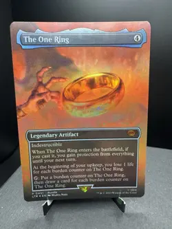 MTG LOTR Tales ofMiddle-earth The One Ring Borderless Foil Promo NM - Image 1