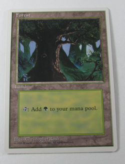 MAGIC THE GATHERING 4th EDITION FOREST LAND NM ENGLISH MTG - Image 1
