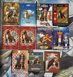 Pokemon Entei Peru Exclusive Non TCG Cards & Stickers Bundle - Image 1
