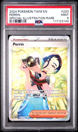 PSA 9 Graded Perrin 220/167 SIR: Twilight Masquerade Pokemon 2024 - Image 1