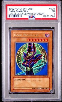 PSA 1 LOB-005 Dark Magician Ultra Rare 2002 Yugioh Legend Blue-Eyes White Dragon - Image 1