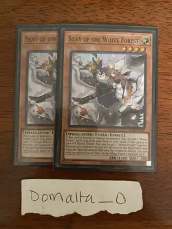 2x Yugioh Silvy of the White Forest OP28-EN005 Super Rare Near Mint - Image 1