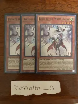 3x Yugioh Rucia Of The White Forest Super Rare OP27-EN009 Near Mint Playset - Image 1