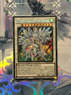 DAMA-EN039 Shooting Majestic Star Dragon Secret Rare 1st Edition NM YuGiOh TCG - Image 1