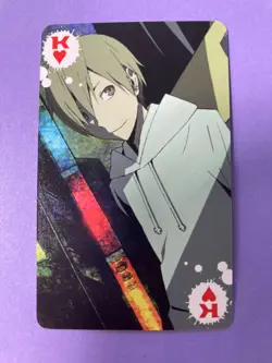 Anime Playing Card Durarara!! Shinra Masaomi Kida King of Hearts 2010 Japanese - Image 1