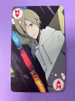 Anime Playing Card Durarara!! Shinra Masaomi Kida King of Hearts 2010 Japanese - Image 2