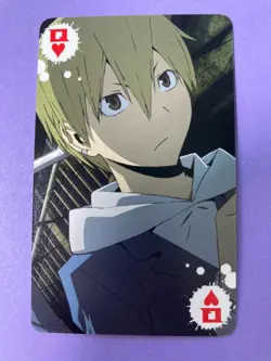 Anime Playing Card Durarara!! Shinra Masaomi Kida Queen of Hearts 2010 Japanese - Image 1