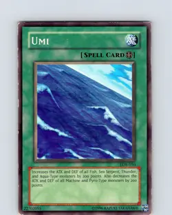 Yu-Gi-Oh TCG Umi LOB-050 Unlimited Regular Common Card Played MP - Image 1