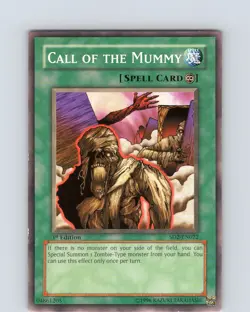 Yu-Gi-Oh TCG Call Of The Mummy SD2-EN022 Unlimited Common Card Played LP - Image 1