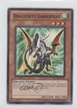 Dragunity Darkspear 1st Ed. YuGiOh Legion Structure Deck #SDDL-EN007 0y59 - Image 1