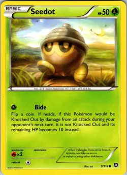Pokemon TCG Seedot XY Steam Siege 9/114 Regular Common Card NM - Image 1