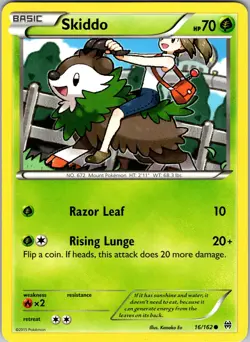 Pokemon TCG Skiddo XY BREAKthrough 16/162 Regular Common Card Near Mint NM - Image 1