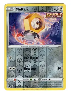 Pokemon TCG Meltan SWSH Fusion Strike 188/264 Reverse Holo Common Card NM - Image 1