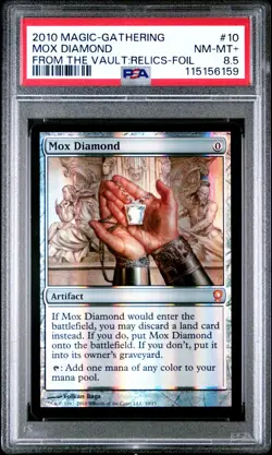 PSA 8.5 Mox Diamond FOIL - From the Vault: Relics - Magic the Gathering TCG MTG - Image 1