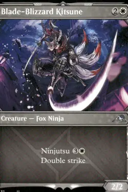 Blade-Blizzard Kitsune 331 Kamigawa Neon Dynasty MTG Magic the Gathering card - Image 1