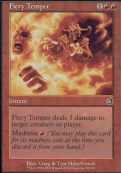 Fiery Temper - Light Play MTG Torment - Image 1