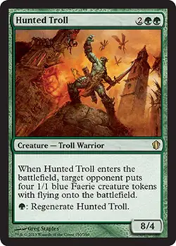 Hunted Troll - Medium Play MTG Commander 2013 Edition - Image 1