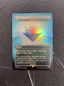 Sonic the Hedgehog Secret Lair Rainbow Foil Blue Chaos Emerald 7033 MTG - Image 1