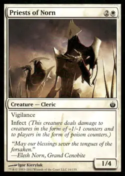 Priests of Norn Mirrodin Besieged MTG Magic the Gathering card - Image 1
