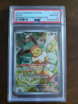 2025 Pokemon SVP EN EEVEE Prismatic Evolution Etb PSA Gem Mint 10 - Image 1