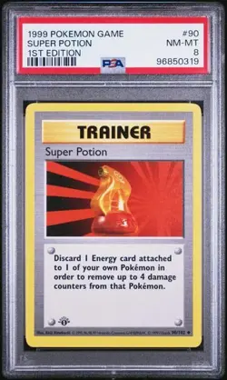 1999 POKEMON GAME 90 SUPER POTION 1ST EDITION PSA 8 Nm-Mt - Image 1