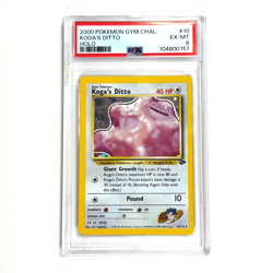RED DOT ERROR Koga's Ditto 10/132 Gym Challenge Holo PSA 6 Pokemon TCG - Image 1
