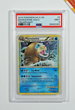 Pokemon PSA 9 Mamoswine #5 Holo Triumphant HG & SS 2010 English - Image 1