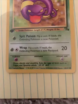 Pokemon TCG: Kabuto Fossil #50/62 1st Edition & Ekans 1st Edition 46/62 WOTC VTG - Image 3